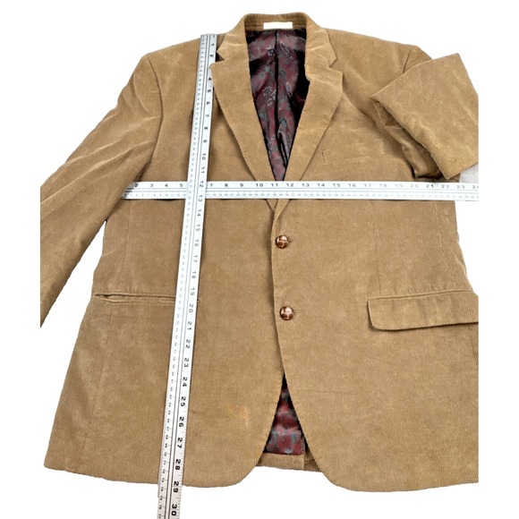 Lauren Ralph Lauren Corduroy Blazer Jacket Men's Size XL Brownish Tan Classic - Picture 8 of 16